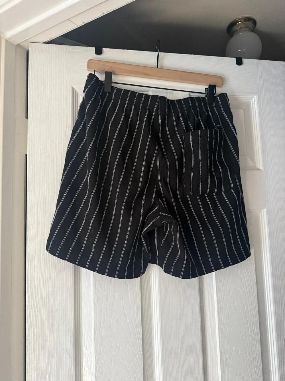 Pacsun Black Stripe Linen Shorts  Men's Black Pinstripe Casual Shorts M